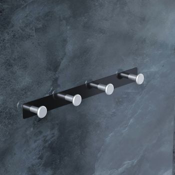 Вешалка для полотенец Damixa Jupiter DA7735900 Черный Хром — фото 2, Крючки для полотенец