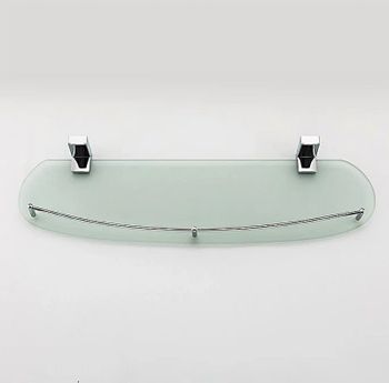 Стеклянная полка Frap F18 F1807 Хром — фото 4, Полки для ванной и душа