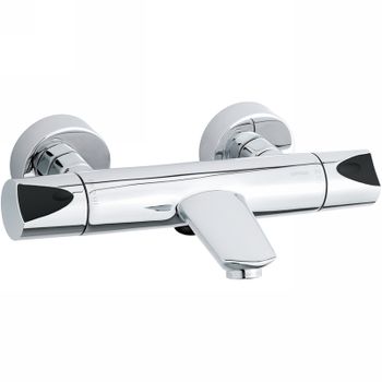 Смеситель для ванны Damixa Slate 575027400 с термостатом Хром — фото 1, Смеситель для ванны