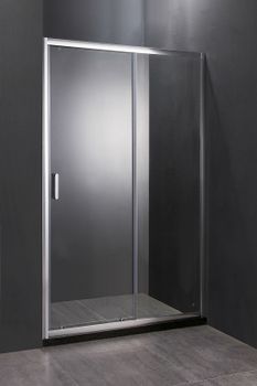 Душевая дверь в нишу Orange E02-150TCR 150 профиль Хром стекло прозрачное — фото 2, Раздвижные душевые двери