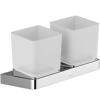 Стакан для зубных щеток Ravak 10° X07P322 двойной Хром — фото 1, Стаканы для зубных щеток