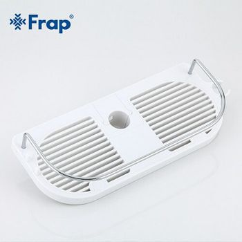 Полка корзина Frap F339 Белая — фото 3, Полки для ванной и душа