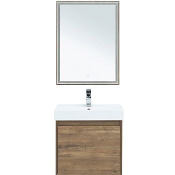 Тумба под раковину Aquanet Nova Lite 60 249511 подвесная Дуб рустикальный — фото 4, Тумбы под раковину