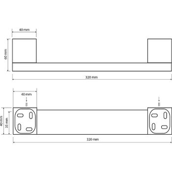 Поручень Bemeta Via 135007072 Хром — фото 2, Поручни для ванной