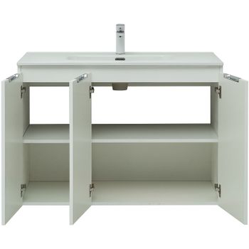 Тумба под раковину Aquanet Алвита New 100 277530 подвесная Белая матовая — фото 4, Тумбы под раковину