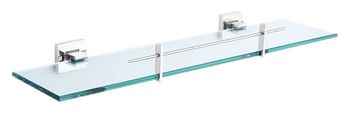 Стеклянная полка Nofer Barcelona 16910.В хром, глянцевая/прозрачное стекло — фото 1, Полки для ванной и душа