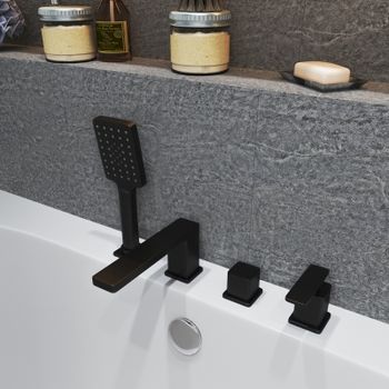 Смеситель на борт ванны Timo Torne 4330/03Y Черный — фото 2, Смесители на борт ванны