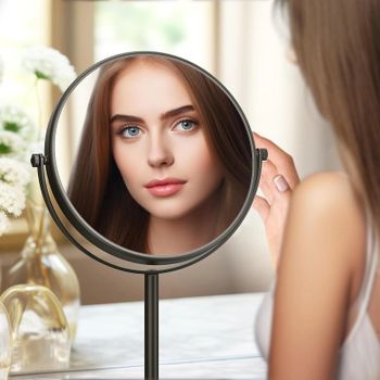 Косметическое зеркало Aquatek AQ4914MB Черное матовое — фото 6, Косметические зеркала