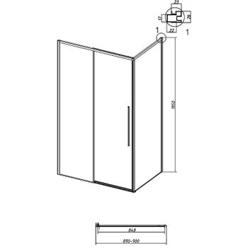 Товар: Душевая стенка Grossman Galaxy 90 200.K33.01.90.42.10 профиль Графит сатин стекло тонированное - фото 11 Душевая стенка Grossman Galaxy 90 200.K33.01.90.42.10 профиль Графит сатин стекло тонированное — фото 11, Боковые стенки