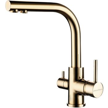 Смеситель для кухни Paulmark Essen Es213011-G Золото — фото 1, Смесители для кухни