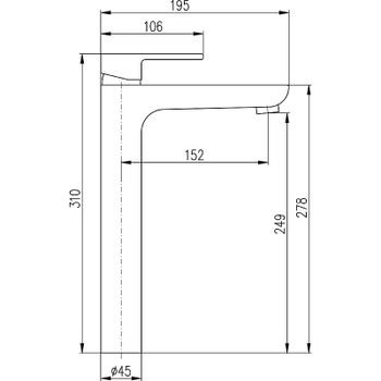 Смеситель для раковины Rav Slezak Vltava VT430.5 Хром — фото 2, Смесители для раковины
