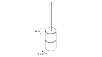 Ершик для унитаза Fixsen Nero FX-240-5 Серый — фото 3, Ершики для унитаза