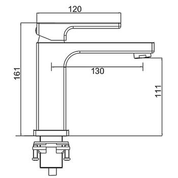 Смеситель для раковины Gappo G17-9 G1017-9 Оружейная сталь — фото 17, Смесители для раковины