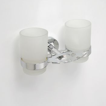 Стакан для зубных щеток Bemeta Omega 104110042 двойной Хром — фото 2, Стаканы для зубных щеток