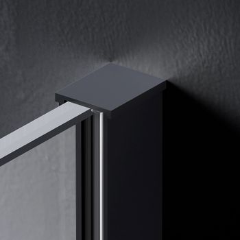 Душевая перегородка AM.PM Func 80 W84WI-80-F1-BTE профиль Черный стекло прозрачное — фото 5, Душевые перегородки