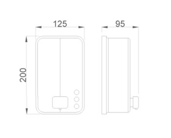 Диспенсер для жидкого мыла Nofer Inox Evo 03050.S Матовая нержавеющая сталь — фото 3, Диспенсеры для жидкого мыла