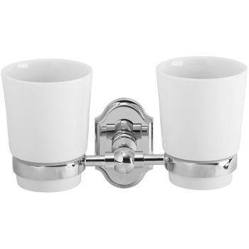 Стакан для зубных щеток Veragio Stanford VR.STD-7742.CR двойной Хром — фото 1, Стаканы для зубных щеток
