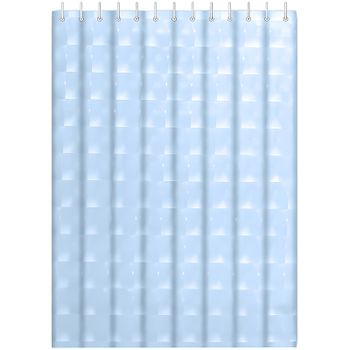 Штора для ванны Haiba 180х200 HB75101-4 Голубая 3D — фото 1, Шторы для ванной