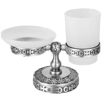 Держатель мыльницы и подстаканник ZorG SL AZR 22 SL Серебро — фото 1, Мыльницы