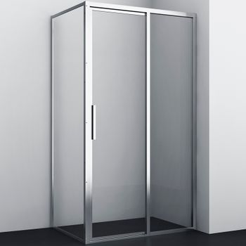 Душевой уголок WasserKRAFT Lopau 120x90 32S07R профиль Хром стекло прозрачное — фото 1, Прямоугольные душевые уголки