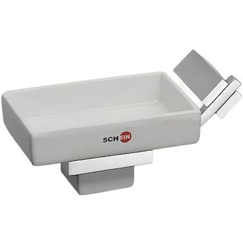 Мыльница Schein Watteau 122CS-L Белая Хром — фото 1, Мыльницы