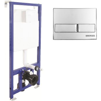 Комплект унитаза Damixa Jupiter DX77C1738SC с инсталляцией Berges Novum L3 040213 с сиденьем Микролифт и клавишей смыва Хром — фото 3, Комплекты унитаз + инсталляция