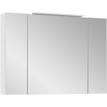 Зеркальный шкаф Roca Oleta 100 A857648501 с подсветкой Белый матовый — фото 1, Зеркальные шкафы в ванную