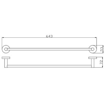 Полотенцедержатель Rav Slezak Colorado COA0701/60MGL Серый металлик глянцевый — фото 2, Полотенцедержатели