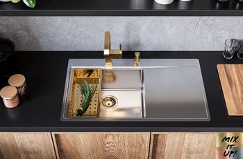 Кухонная мойка Alveus Pure 50L KMB-90 860x525 1103652 Брашированная сталь — фото 4, Кухонные мойки