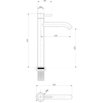 Смеситель для раковины Abber Wasser Kreis AF8111B Черный матовый — фото 3, Смесители для раковины