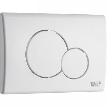 Клавиша смыва WeltWasser WW Marberg 507 RD GL-WT 10000010236 Белая глянцевая — фото 1, Кнопки смыва