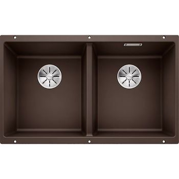 Кухонная мойка Blanco Subline 350/350-U 523583 Кофе — фото 1, Кухонные мойки
