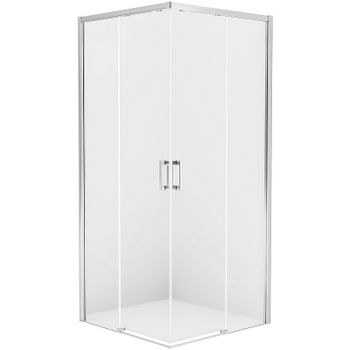 Душевой уголок New Trendy Prime Chrome 100х90 D-0298A/D-0297A профиль Хром стекло прозрачное — фото 1, Прямоугольные душевые уголки