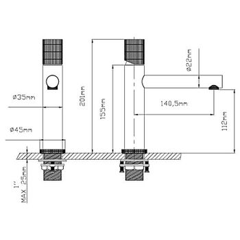 Смеситель для раковины Vincea Groove VBF-4G1BG4 Брашированное золото — фото 3, Смесители для раковины