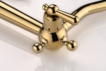 Смеситель для кухни Paulmark Retro Re213226-G Золото — фото 16, Смесители для кухни