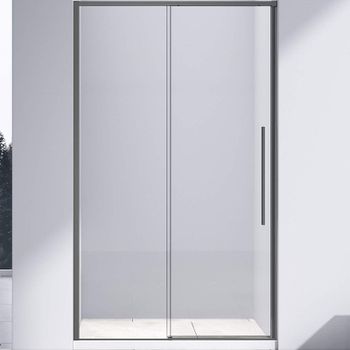 Душевая дверь Vincea Slim-N 120 VDS-4SN120CLGM профиль Вороненая сталь стекло прозрачное — фото 1, Раздвижные душевые двери