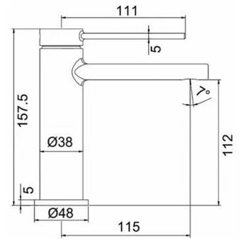 Смеситель для раковины Frap H67 F1067 Хром — фото 2, Смесители для раковины