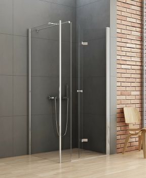 Душевой уголок New Trendy New Soleo Chrome 100x120 R K-0624 профиль Хром стекло прозрачное — фото 2, Прямоугольные душевые уголки