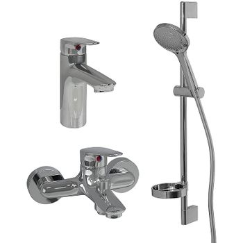 Комплект смесителей Jacob Delafon Elite E32911RU-CP Хром — фото 1, Готовые комплекты для ванной комнаты