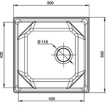 Кухонная мойка GranFest Unique GF-U-500 Черная — фото 3, Кухонные мойки