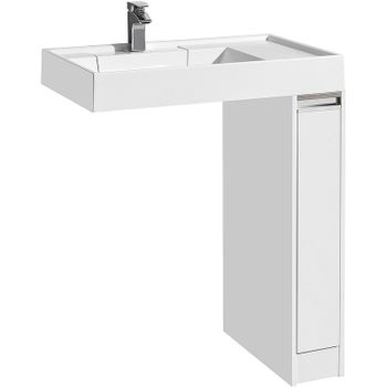 Тумба под раковину Aquaton Лондри 20 R 1A236101LH010 Белый глянец — фото 1, Тумбы под раковину