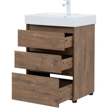 Тумба под раковину Aquanet Nova Lite 60 302471 Дуб рустикальный — фото 7, Тумбы под раковину