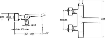 Смеситель для ванны Jacob Delafon Avid E97369-BN Никель — фото 2, Смеситель для ванны