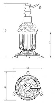 Дозатор для жидкого мыла Migliore Elisabetta 17028 Хром — фото 3, Дозаторы