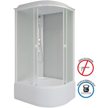 Душевая кабина Niagara Promo 100x80 L P100/80/40L/MT без гидромассажа — фото 2, Душевые кабины