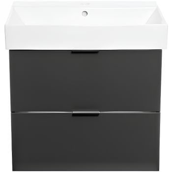 Тумба с раковиной Veedi Modern Line 85 14000017 подвесная Графит — фото 1, Тумбы с раковиной