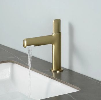 Смеситель для раковины Gappo G1052-81 Золотой сатин — фото 8, Смесители для раковины