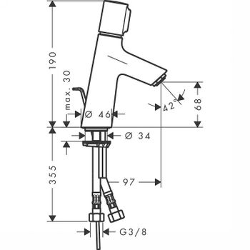 Смеситель для раковины Hansgrohe Talis Select S 72040000 Хром — фото 6, Смесители для раковины
