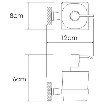 Дозатор для жидкого мыла WasserKRAFT Tauber K-64499 Никель — фото 4, Дозаторы