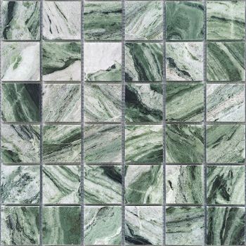 Мозаика Caramelle mosaic Pietrine 7 мм Onice Verde oliva POL 30,5x30,5 см — фото 1, Мозаика